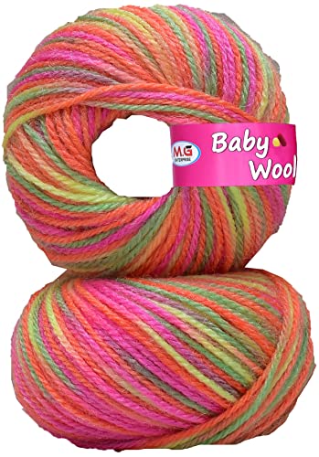 Image of M.G ENTERPRISE Premium Wool 100% Acrylic Wool Multi Rose (12 pc) Baby Wool M /G Wool Ball Hand Knitting Wool /Art Craft Soft M /G Fingering Crochet Hook Yar XD