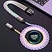 Light Up Charging Cable 66W USB C 3 in 1 Charger Cable RGB LED Light Up Glowing Light Up Charging Cable iPhone Cord 4 FT Multi Cable with Light for iPhone 16/15/14/13/12Series/iPad Pro/Samsung/Pixel