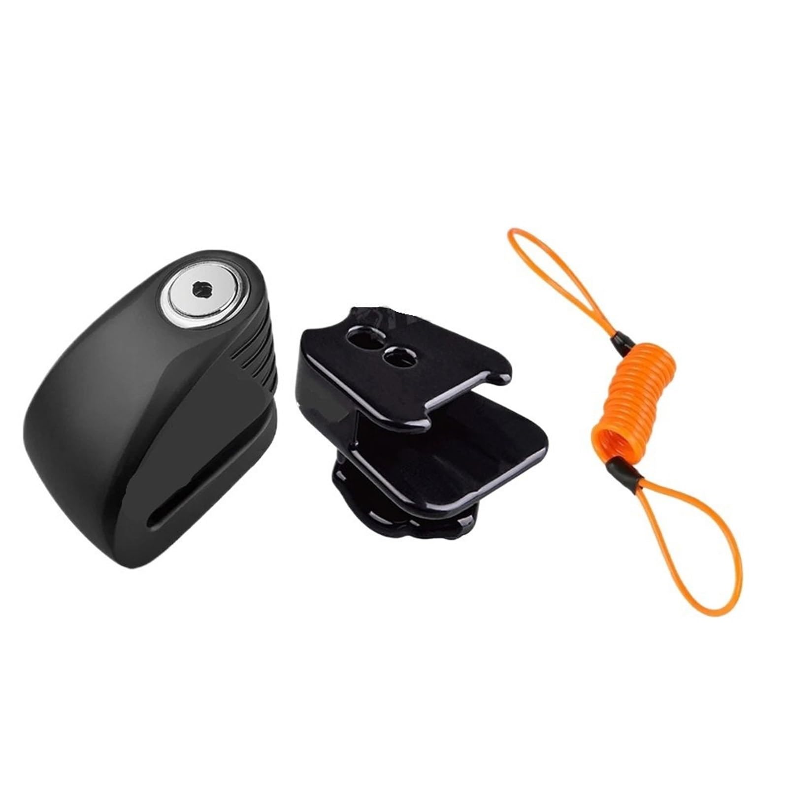 Arupmn Alloy Bk D Set Chain Lock Motorcycle Lock Scooter Disc Waterproof Alarm Locks Motorcycle Handlebar Lock(Alloy Bk D Set)