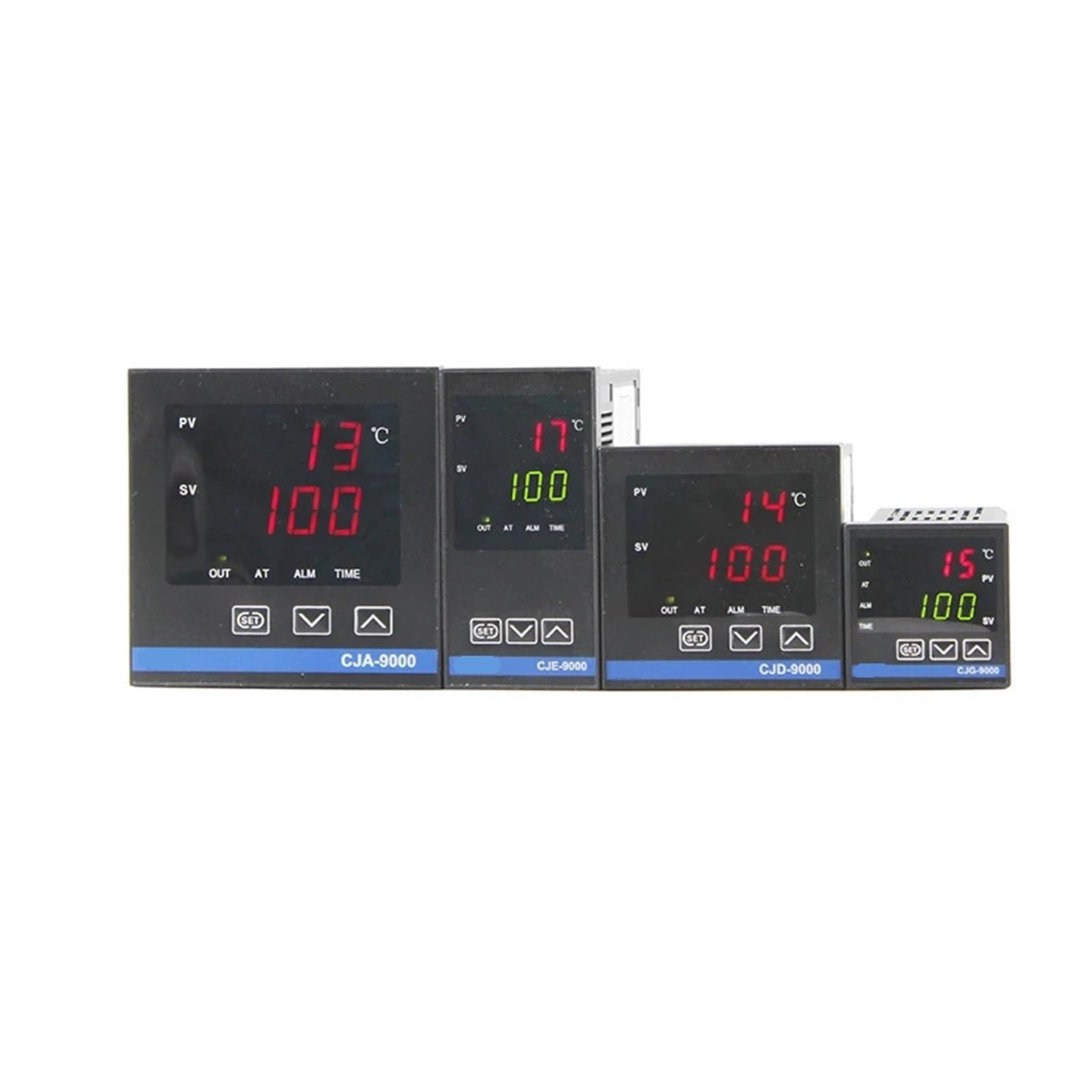 Cyfrowy termostat regulator temperatury z funkcją timera, wyjście od 0 do 9999 s, 220 V AC i SSR, regulator temperatury, regulator temperatury, -50 do 1372 ° C (wersja 48x48mm)