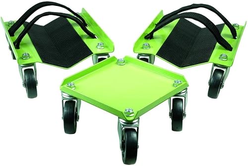 Carro para motos de nieve resistente que lleva hasta 1500 libras (1,503.6 lbs) en V con ruedas giratorias de nailon de 2.5 pulgadas, almohadilla de