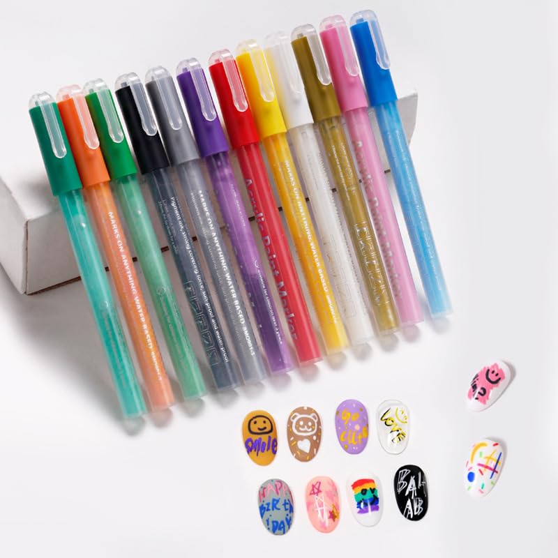 Nail Polish Pen, 1 PCS Nail Art Pen, Nail Pencil, DIY Drawing Painting Pen, for Nails DIY (Rose Red)