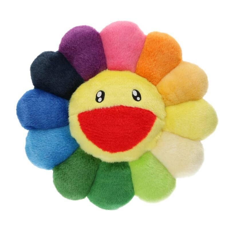 Amazon.co.jp: カイカイキキ 村上隆 フラワークッション レインボー  