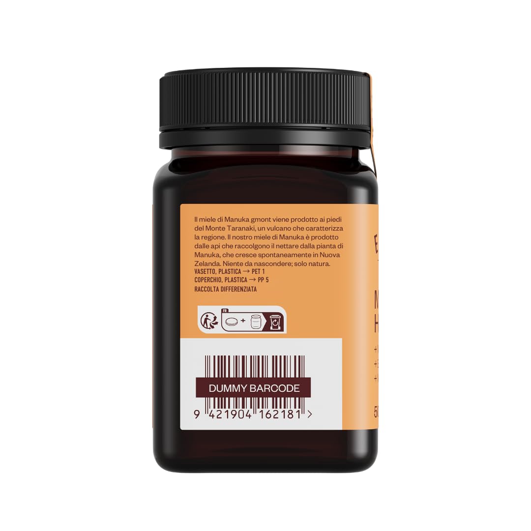 Egmont Honey Miele di Manuka 50+ MGO 500g | testato in laboratorio e certificato per il contenuto di MGO e UMF | grezzo e naturale al 100% | prodotto e imbottigliato in Nuova Zelanda