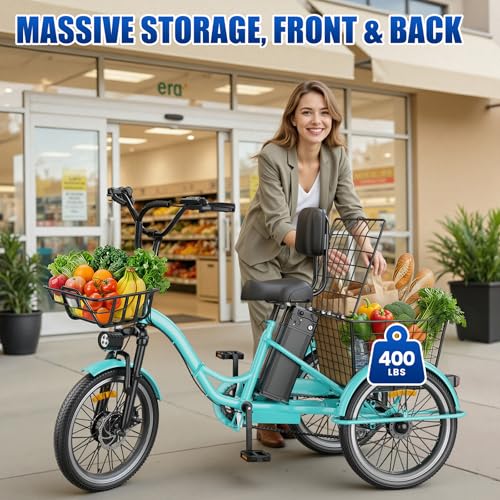 Electric Tricycle for Adults, Peak 1200W Electric Trike,