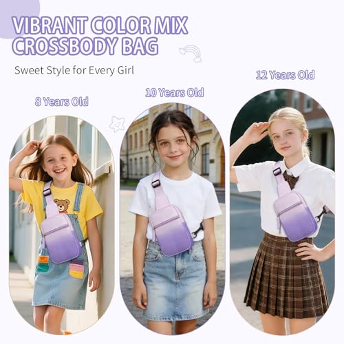 Image of Birthday Gifts for 8 9 10 11 12 Year Old Teens Girls Kids, Fanny Pack Crossbody Bag Sling Belt Bags Purse, Dorm Travel Essentials for Girls Fashion, Preppy Tween Teen Girl Gift Trendy Stuff