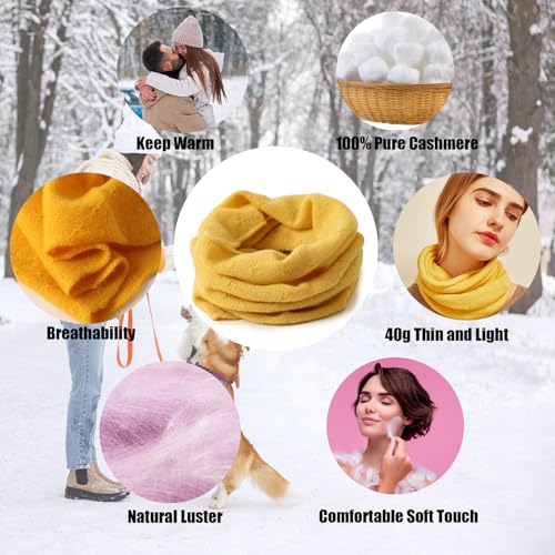 100% Cashmere Neck Gaiter for Men and Women, Neck Warmer for Ski.3