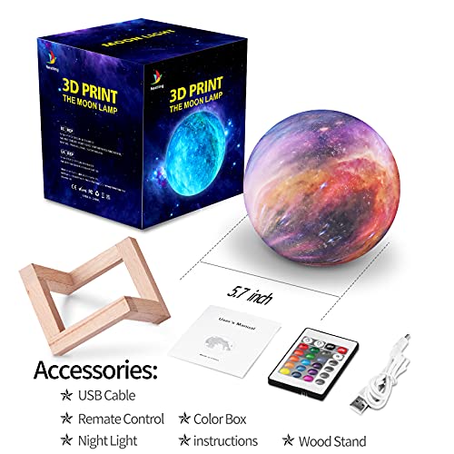 Nestling Luce Notturna Bambini, 16 Colori Regolabile Lampada Notturna per Bambini, USB Ricaricabile Lampada da Comodino a LED, per Camera da Letto, Cameretta dei Bambini, Soggiorno - Image 8