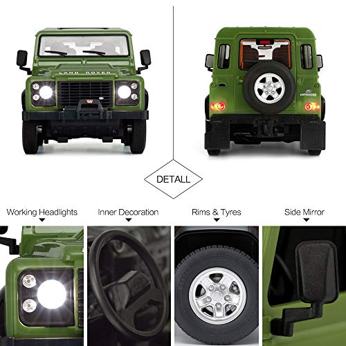 image for Land Rover Defender RC Car, RASTAR 1/14 Land Rover Remote Control Toy 