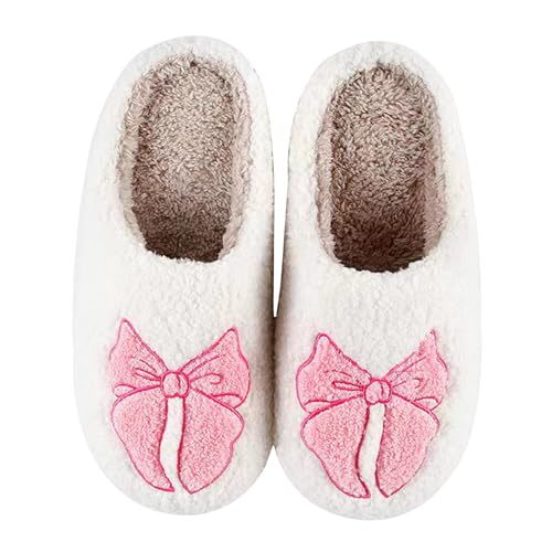 Image of Halloween Pumpkin Slippers for Womens Mens Cute Cartoon Slippers Plush Warm Memory Foam Shoes