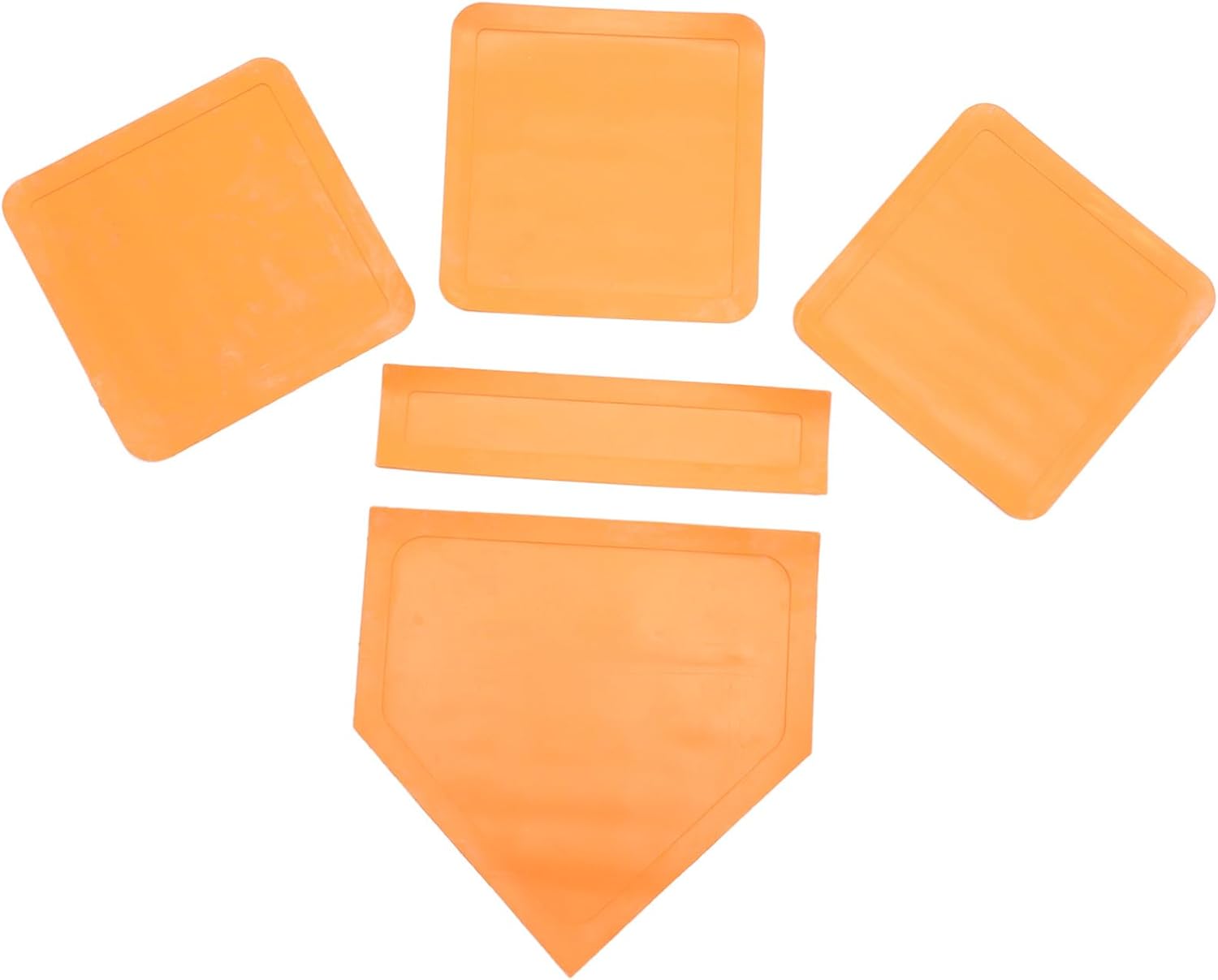 UPKOCH 5-Piece Rubber Baseball Base Set Nonslip Pitcher Plate Waterproof Softball Plate for School and Training