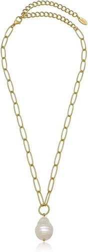 Miniatura 5 de Ettika Collar de oro. Collar de perlas. Collares para mujer, colgante de perlas de agua dulce. Collares chapados en oro de 18 quilates. Cadena