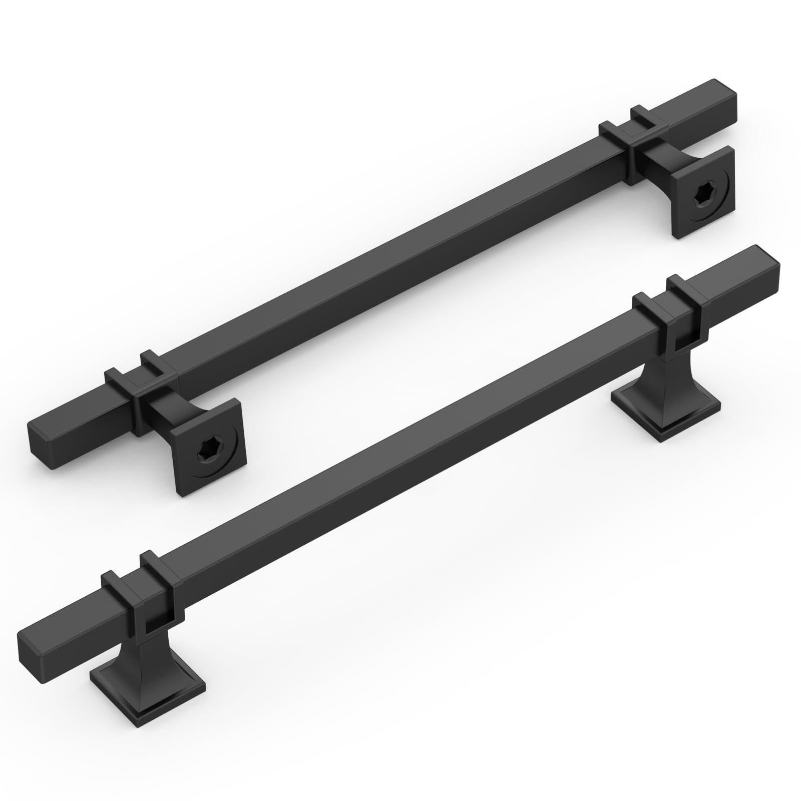 Amerdeco 10 Pieza Tiradores Cocina 160mm Tiradores Armarios Negro Tirador Puerta Tiradores Cajones de Muebles UK0003