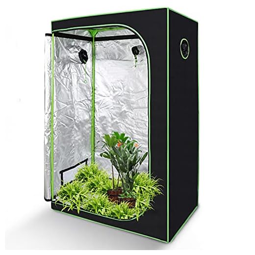 EINFEBEN Grow Zelt, Grow Tent 120x60x180cm Growbox, Growschrank für Homegrow, Indoor Anbauzelt, Growroom, Lichtdicht und Wasserdicht Pflanzzelt, Zuchtzelt Schwarz Grün