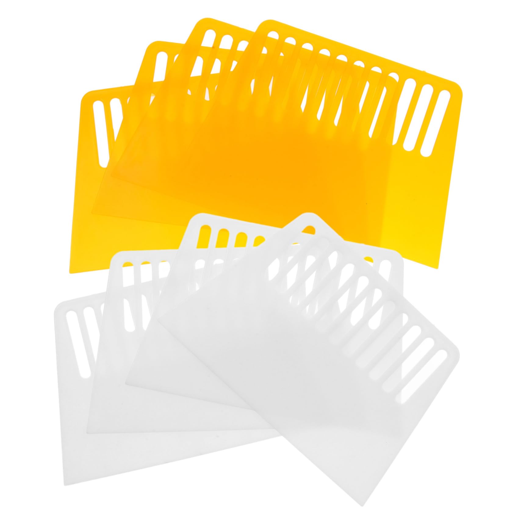 OUNONA 5 Ensembles Grattoir Couteau Liquide Racloir À Pâte Racleur À Pâte Stockage Coupe-pâte Treillis Boulon Notation Tranche Ustensile De Cuisine Hachoir À Pâte Plastique 8 Pièces * 5