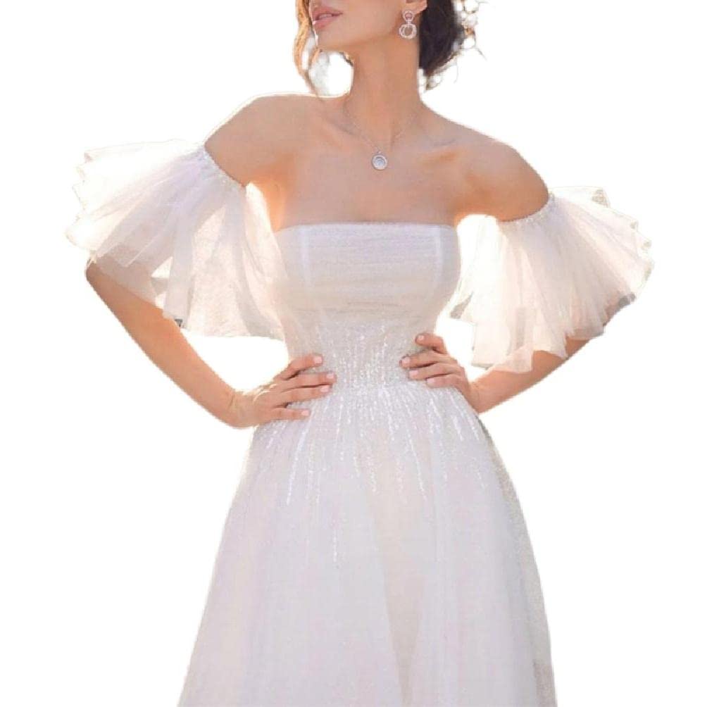 Maniche A Sbuffo Rimovibili Per Abito Sposa - Tulle Con Polsino Elasticizzato, Bianco - Foto 3