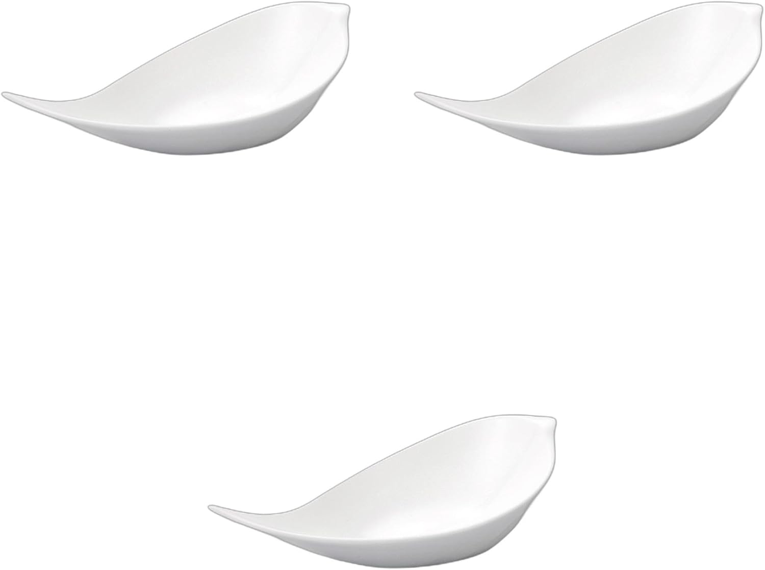 セトモノホンポ(Setomonohonpo) 3個セット 笹形小付（大） [ 18&times;7.5&times;5.3cm ] | 小付陶磁器 強化