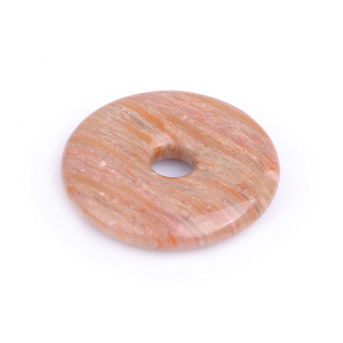 JOE FOREMAN 30mm Muliticolor Agate Natural Gemstone Ring Circle Donuts Pendant Charms Beads for Jewelry Making 1Pcs