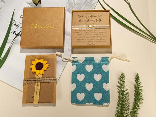 RareLove 2pcs Mustard Seed Jewelry-God is Within Her She Will Not Fall Morse Code Beaded Bracelets Christian Jewelry Prayer Bracelet for Women-Blue White Golden Pony Beads2