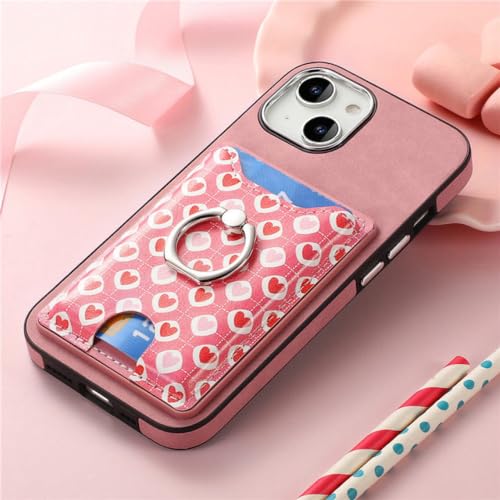 Étui portefeuille iPhone 12 Pro ENILSA en cuir magnétique rouge avec porte-carte