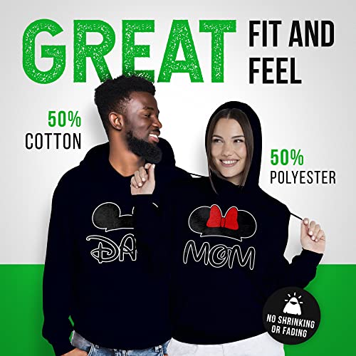 Family Couple Matching Outfits Mickey Dad Minnie Mom Popular Hoodie Set 13