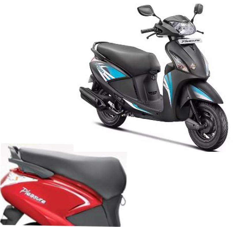 Pleasure Scooty Seat Cover for Hero Pleasure, PU Leather Waterproof, Rust and Dust Protection, Black-image-35