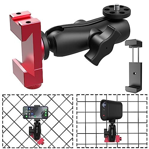 Aluminium Smartphone Fence Mount- Game Changer Mounting kit for iPhone17 & Android Mevo Start Insta360 X5 Camera Phone Camera Holder for Tennis & Pickleball Training Tennis Training Equipment