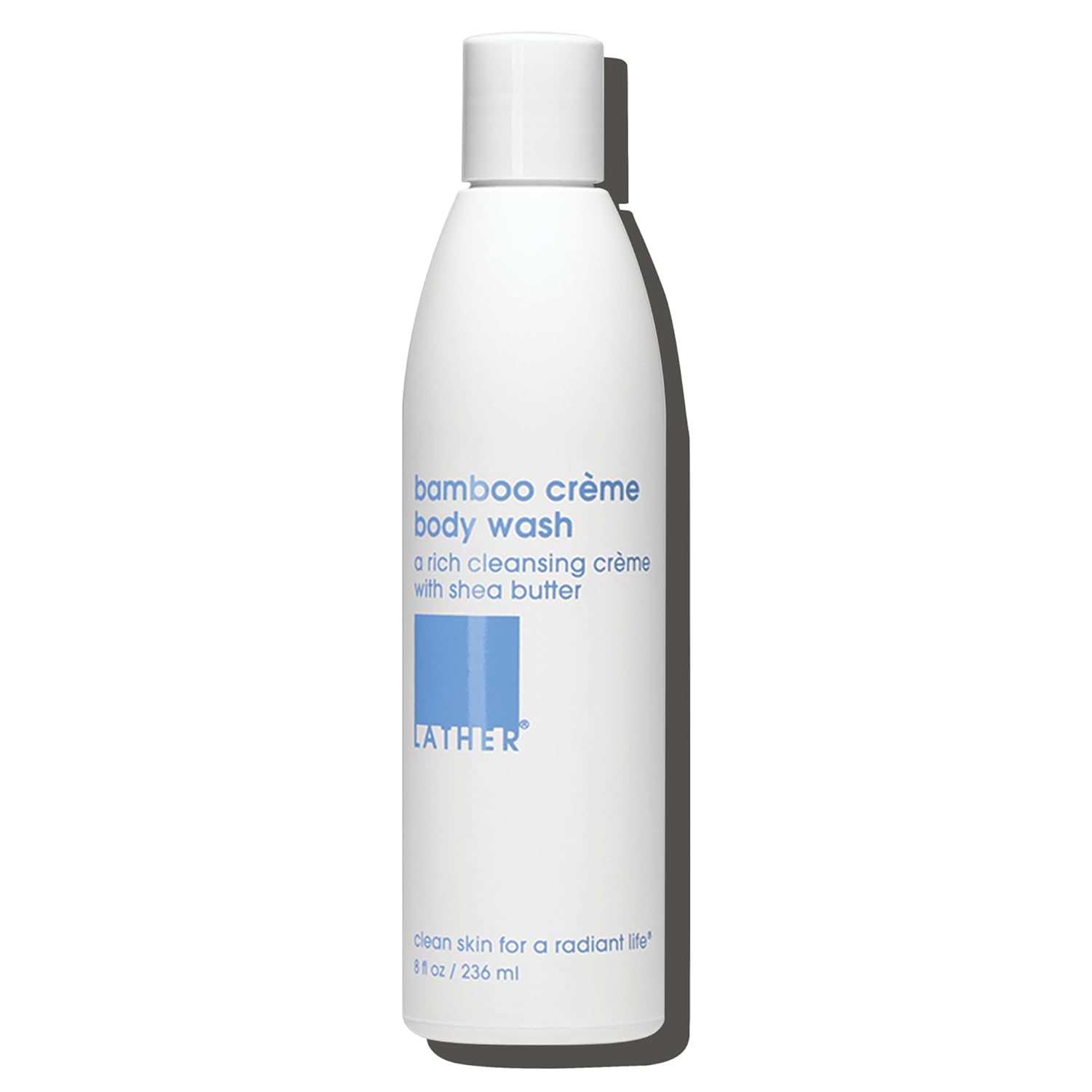 LATHER - Bamboo Crème Natural Body Wash, 8 fl oz - Shower Gel Cleanser - Gentle Body Soap - Essential Oils - Bamboo, Shea Butter, Lavender - All Skin Types - Vegan, Cruelty Free - Beauty & Skincare