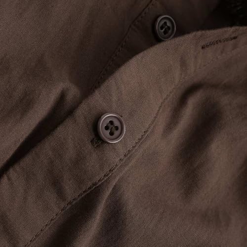 Long Sleeve Kaftan Thobe for Men Big Button Thobe with Pocket Big and Tall Kaftan Muslim3