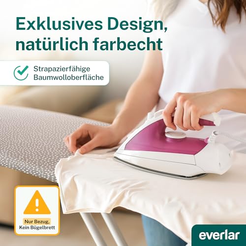 everlar® Premium Bügelbrettbezug 120x40 (M) I Made in Germany I OEKOTEX100 I Bügeltischbezug I...