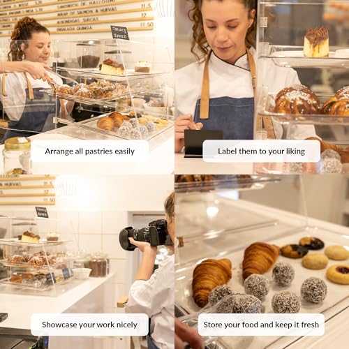 Odoxia Bakery Display Case | Pastry Display Case For Baking Enthusiasts | Acrylic Storage For Food Display | Cookie Display | Dessert Display | Bakery Display | Countertop Display Case thumb #3