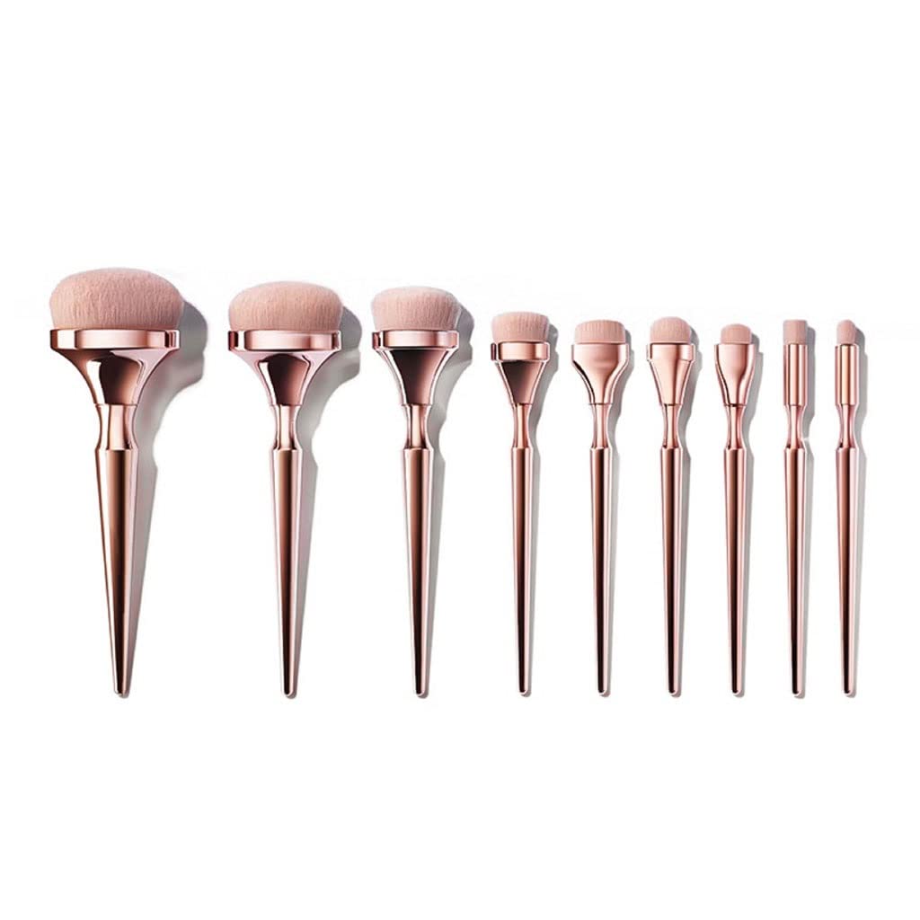 Ensemble de 9 pinceaux de Maquillage Ensemble Complet de pinceaux de Fond de Teint Outils de beauté Pinceaux de toilettage