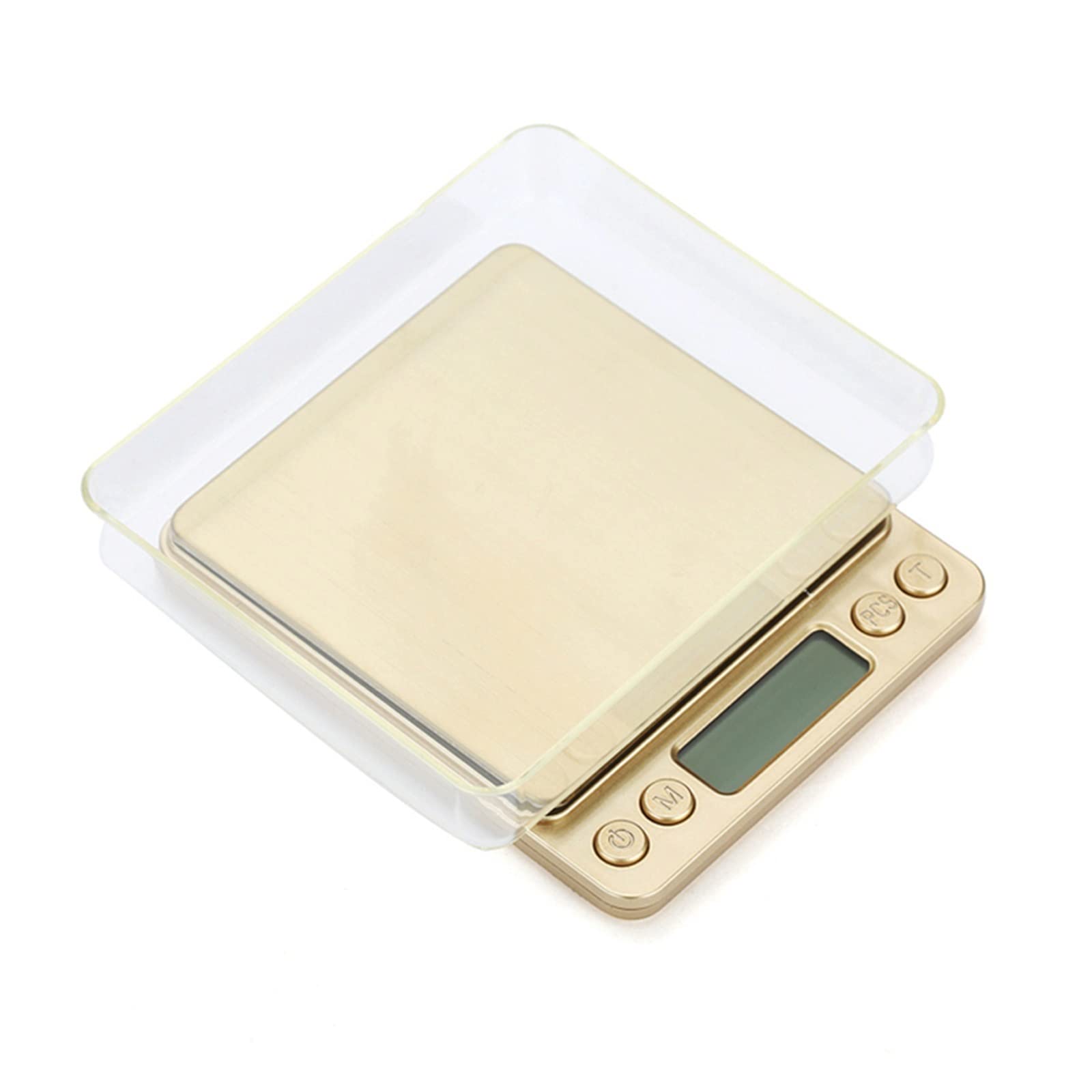 Mini Báscula De Cocina Electrónica 0,1g Dieta Comida Postal Precisión For Cocinar Herramientas Medida For Hornear Con 2 Bandejas Medición Precisa Esfuerzo(Gold-3000g)