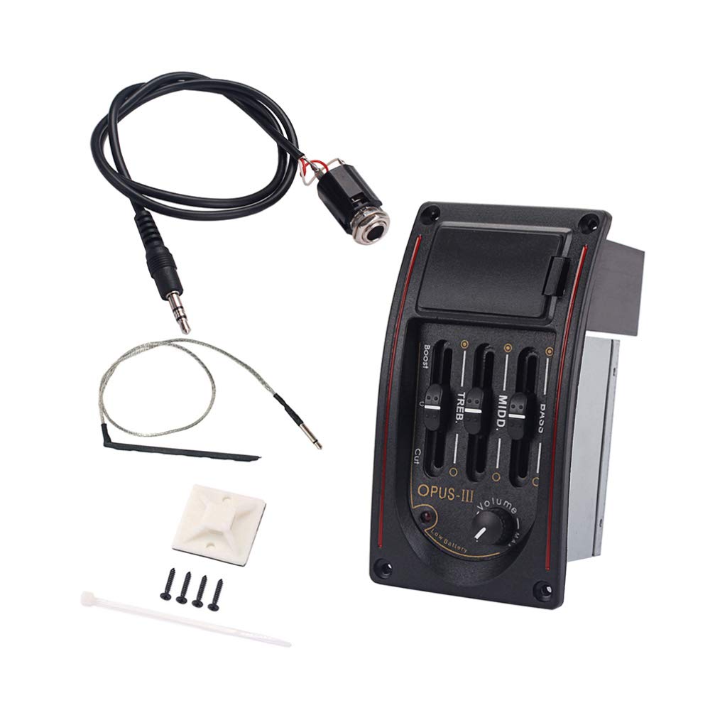 Buy Exceart 3 Band EQ Equalizer Acoustic Guitar Preamp Piezo Pickup