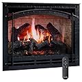SimpliFire Inception 36" Electric Fireplace with Mantel Option, Digital Spark Technology Realistic Flames, Glowing Embers, Hand-Painted Logs, WiFi IntelliFire App, Voice & Remote Control - Forge