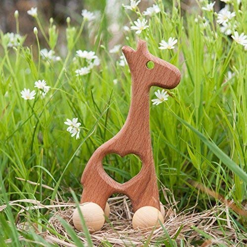Baby Toy Wooden giraffe Push Toy