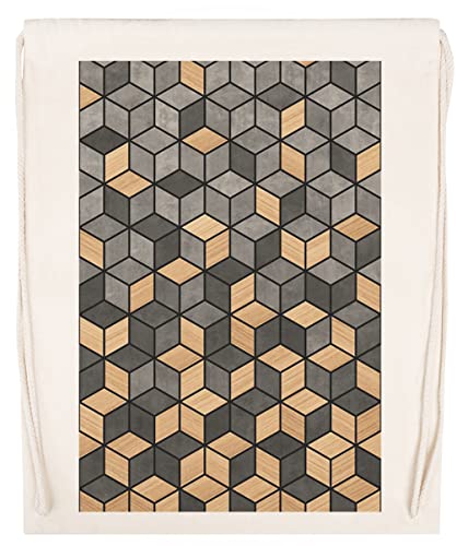 Wigoro Béton Et Bois Cubes Gym Voyager Sac Cordon Beige Gym Travel Bag