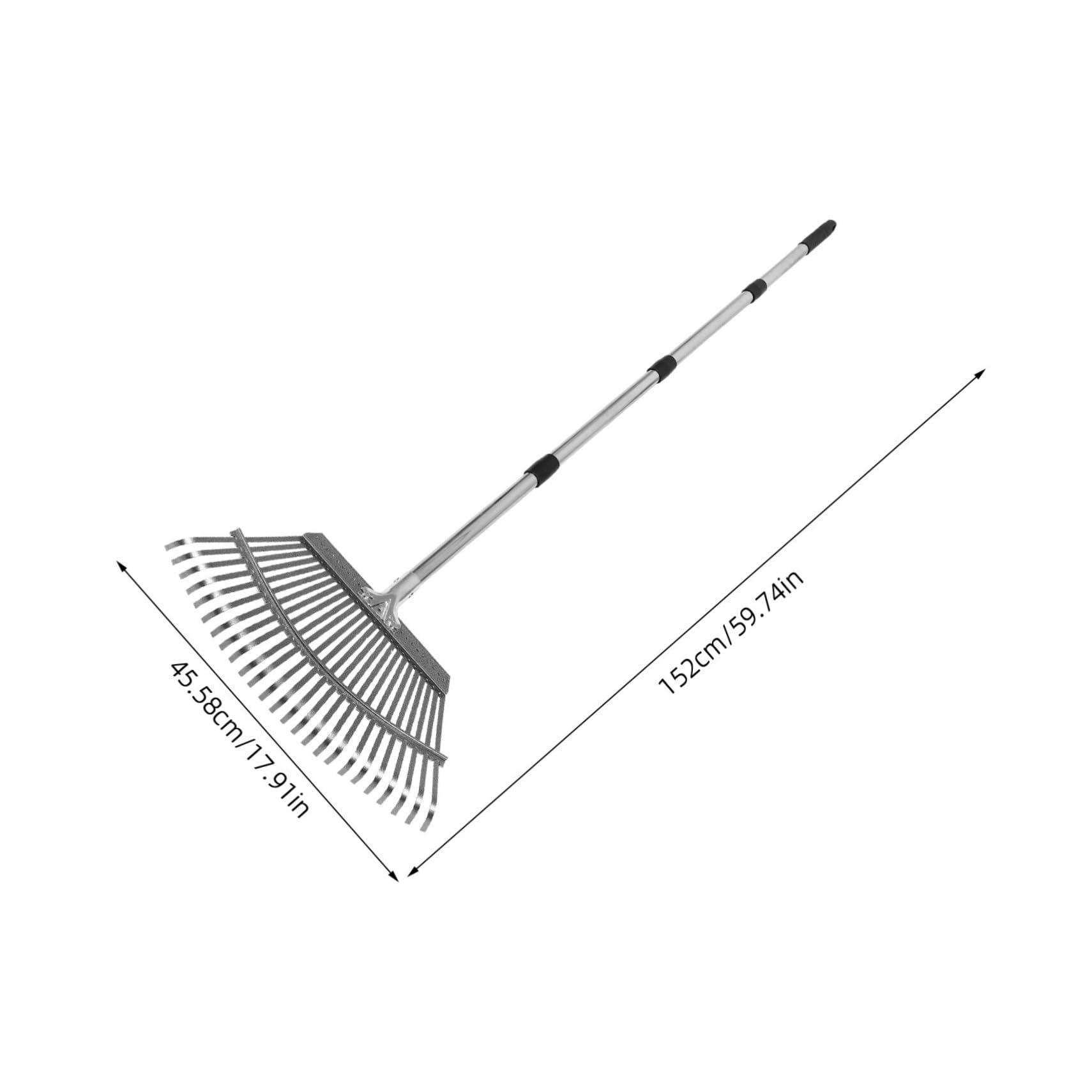Rastrillo De Jardín De Metal Pequeño y Resistente Rastrillo para Jardinería para Césped y Jardinería con Mango De Acero Dientes