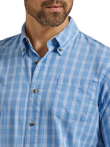 Wrangler Authentics Men's Short Sleeve Classic Plaid Shirt3