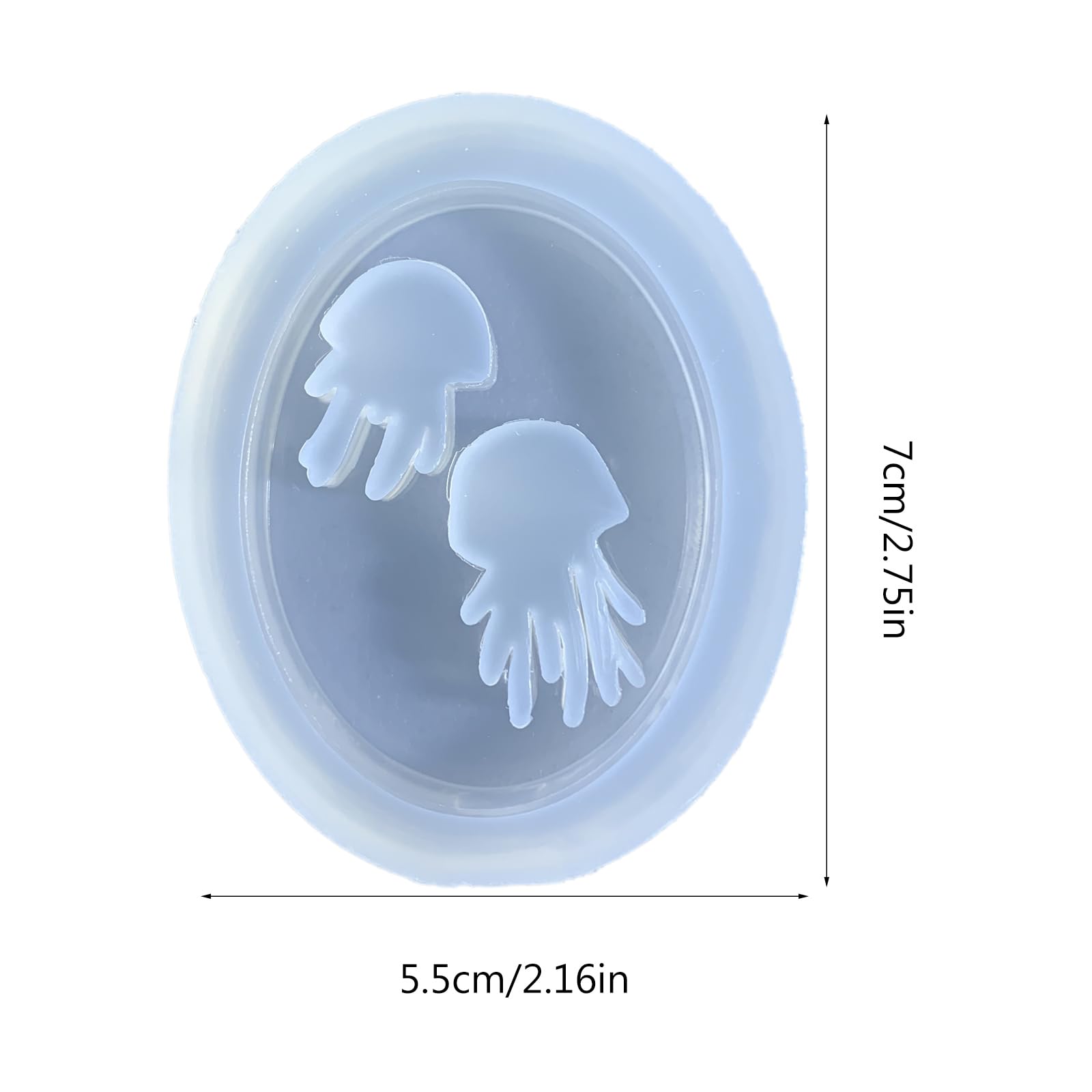 Stampo per meduse fatto a mano ciondolo in silicone stampo in resina per portachiavi gioielli antiaderente