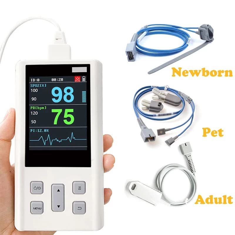 Miniatura 2 de Pulso veterinario Pulso de mano para animales 24 horas SPO2 Monitor de frecuencia de pulso Alarma (H100 para mascotas)