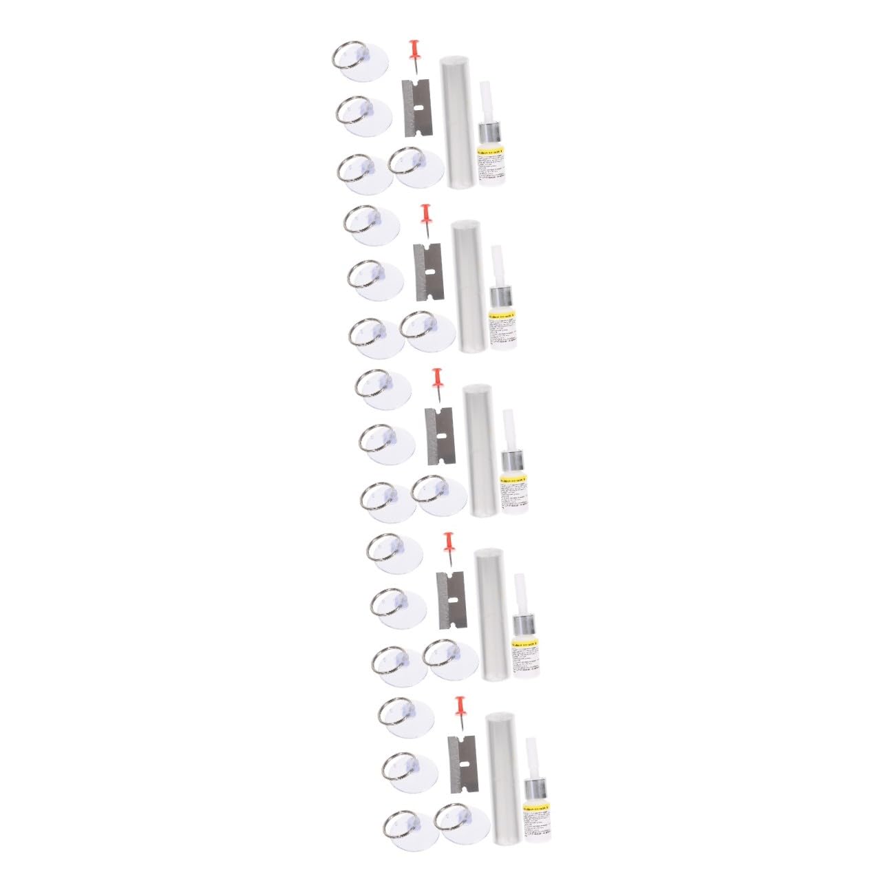 Amosfun 5 Juegos Kit de Reparación de Grietas para Parabrisas Reparador de Arañazos de Vidrio para Automóviles Efectiva y Práctica para Daños Ventanas de Coche