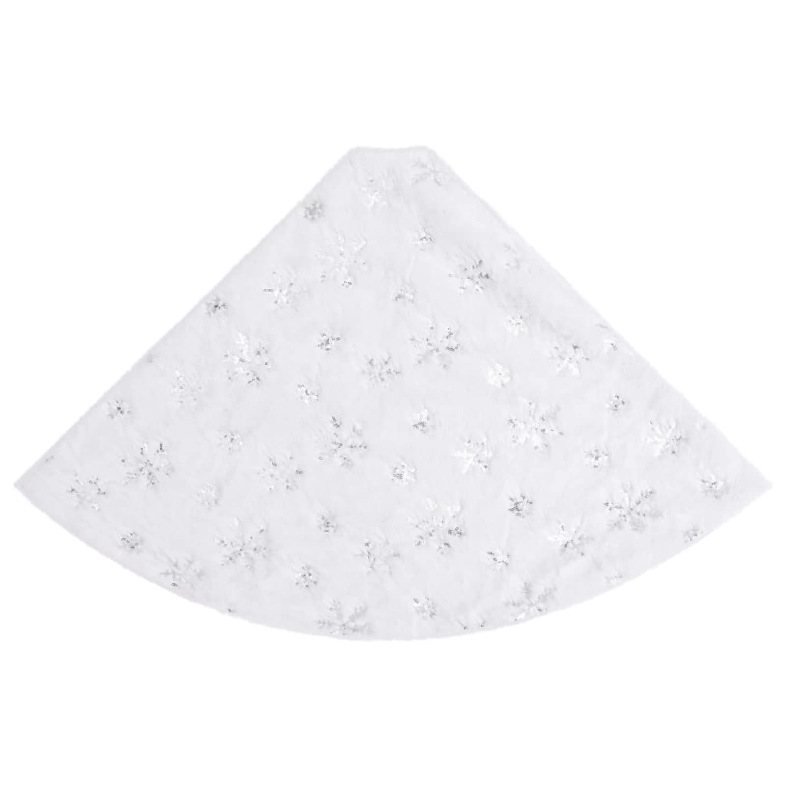 Homgoday Jupe de sapin de Noël de luxe blanche de 90 cm, imitation sapin de Noël avec support en métal, décoration d'intérieur ou d'extérieur