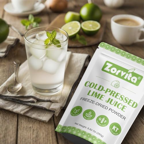 Zorvita Freeze-Dried Lime Juice Powder, Bold Tangy Flavor, Cold Pressed Fresh Lime No Additives or Fillers, Gluten-Free, Non-GMO 8.82 oz (250g) - Image 7