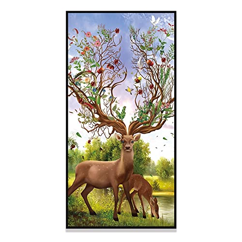 Peinture au diamant cerf sika XXL pour décorer un grand salon moderne