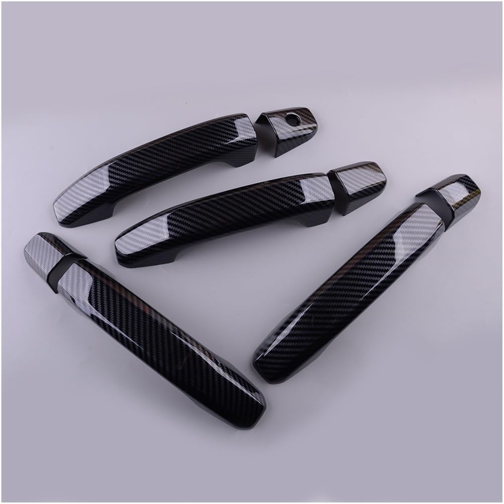 8 個車のサイドドアハンドルカバートリム ABS 炭素繊維スタイルコロラド 2015 2016 2017 2018 2019 202