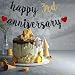 QFiesy 3rd Anniversary Banner, Black & Gold, Pre-Strung, 118 x 18 Inches, Unisex, Wall Mount, Occasion, Party Banners
