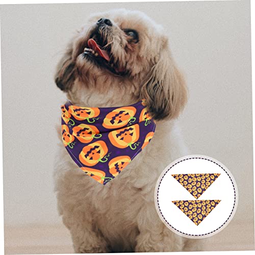 generic 2 Pçs Cães Acessórios Laváveis ​​Para O Dia Bruxas Lenço Para Animais De Estimação Bandanas