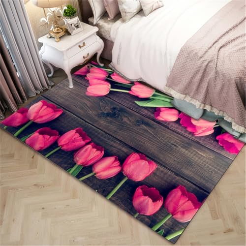 RUGMRZ Alfombra Decoracion Modernos 300x400CM Alfombras De Comedor Rosa Sala Estar Antideslizante Cocina para Dormitorio GordasSala ni