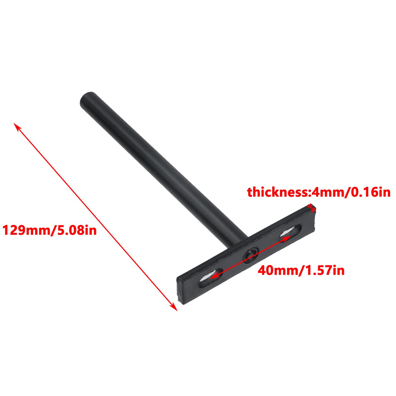 Antrader Soportes flotantes de acero sólido de 5 pulgadas, 6 soportes de estante ciego (grande) soporte de estante flotante oculto para estantes de madera flotantes, negro mate